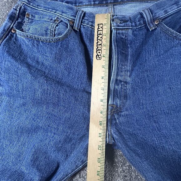 Levis 501 Jeans 38x34 Medium Wash Straight Leg Button Fly Cotton - Picture 6 of 16